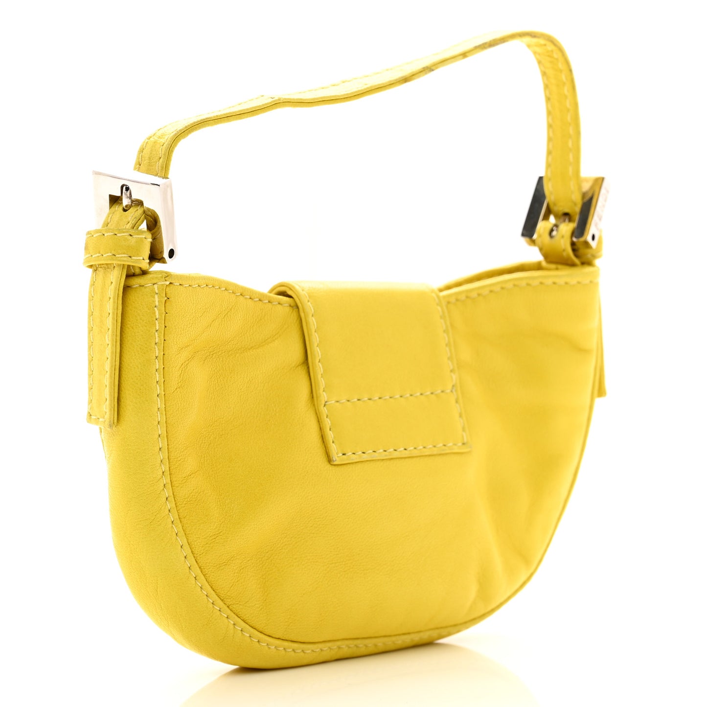 Nappa Mini Half Moon Baguette Yellow