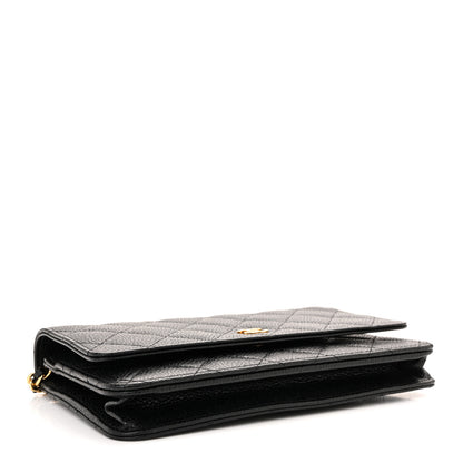 Chanel Caviar Quilted Wallet On Chain WOC Black 4 of 10