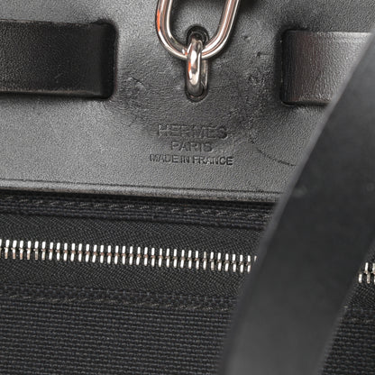 Hermes Military Toile Vache Hunter Herbag Zip PM 31 Black 7 of 17