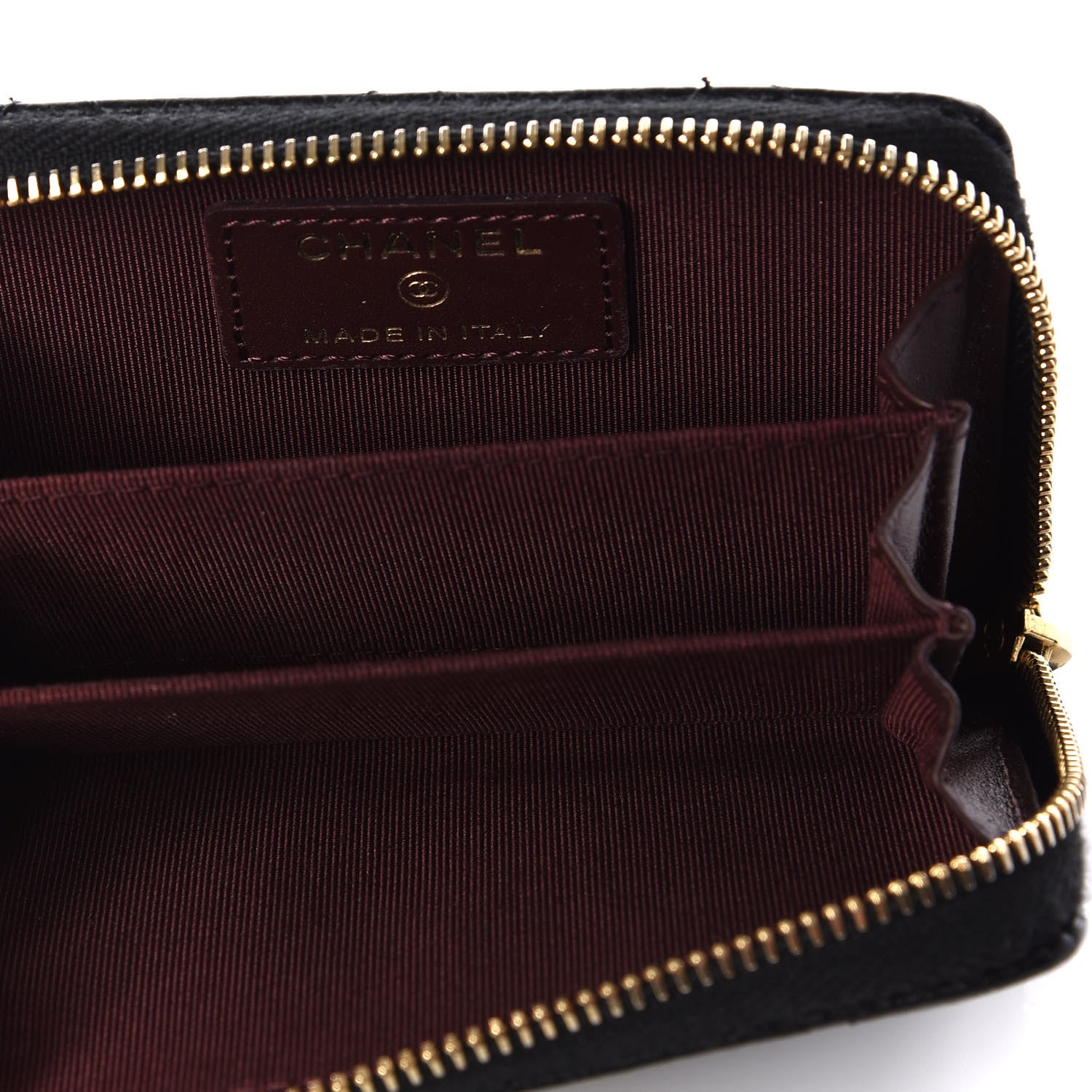 Chanel Caviar Quilted Zip Coin Purse Black 4 of 11