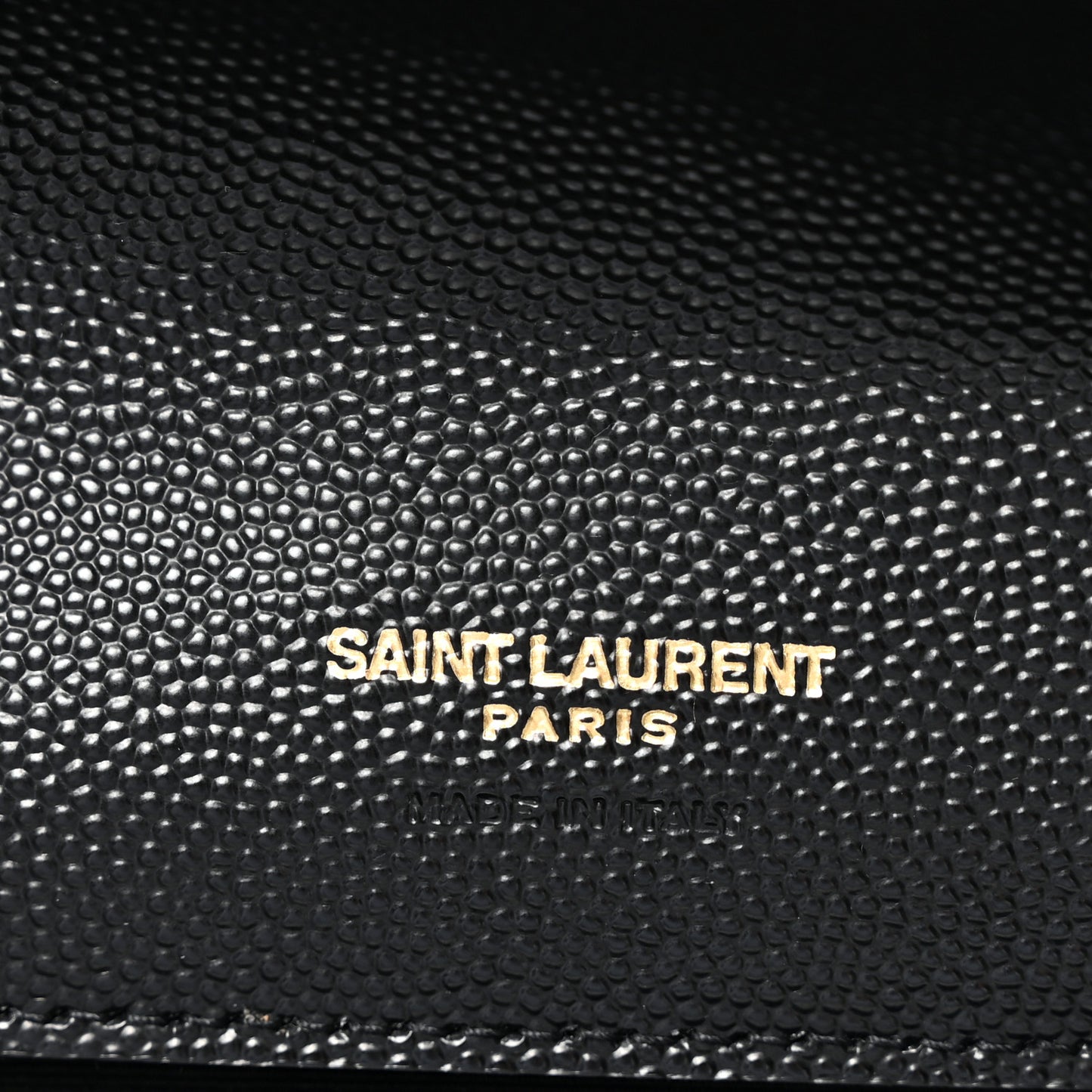 Grain De Poudre Matelasse Chevron Monogram Envelope Clutch Black