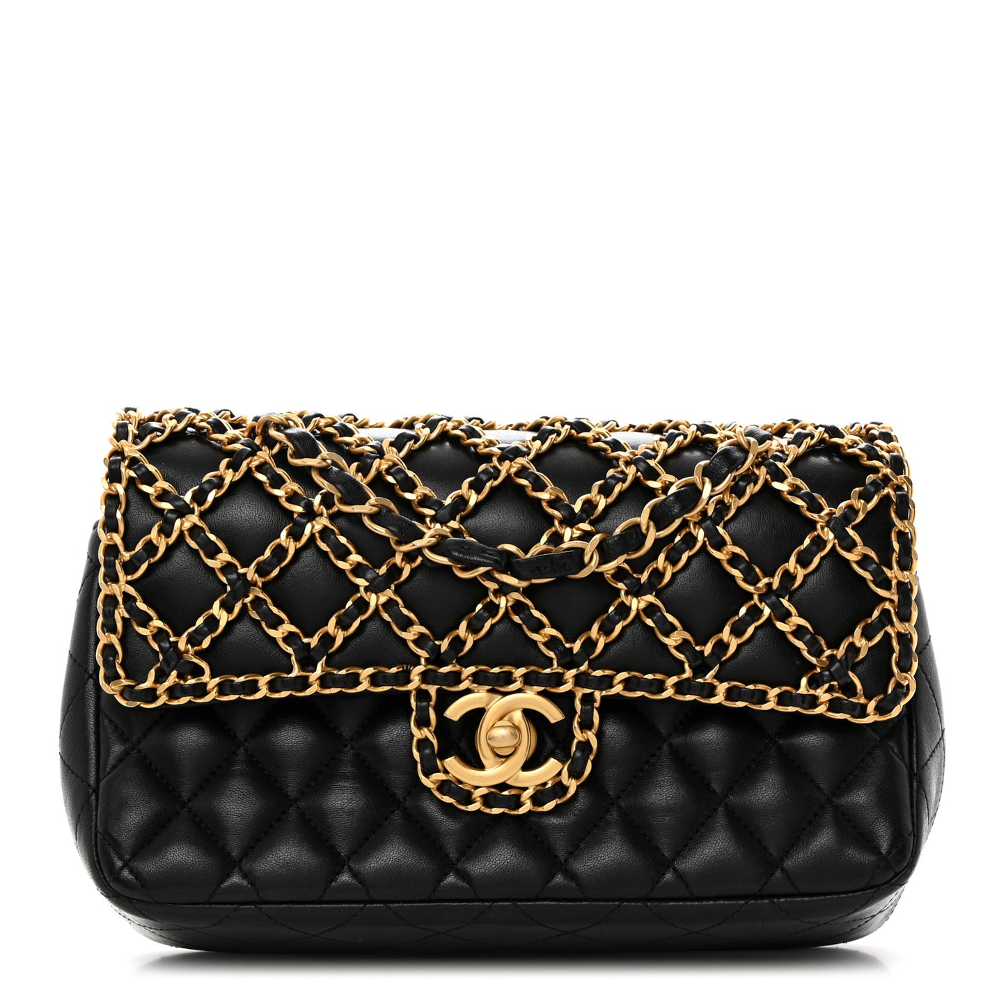 Lambskin Timeless Classic Chained Double Flap Black