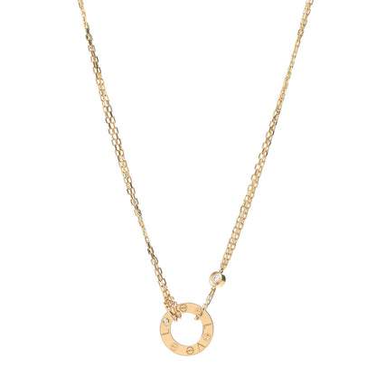Cartier 18K Yellow Gold 2 Diamond LOVE Necklace 1 of 5