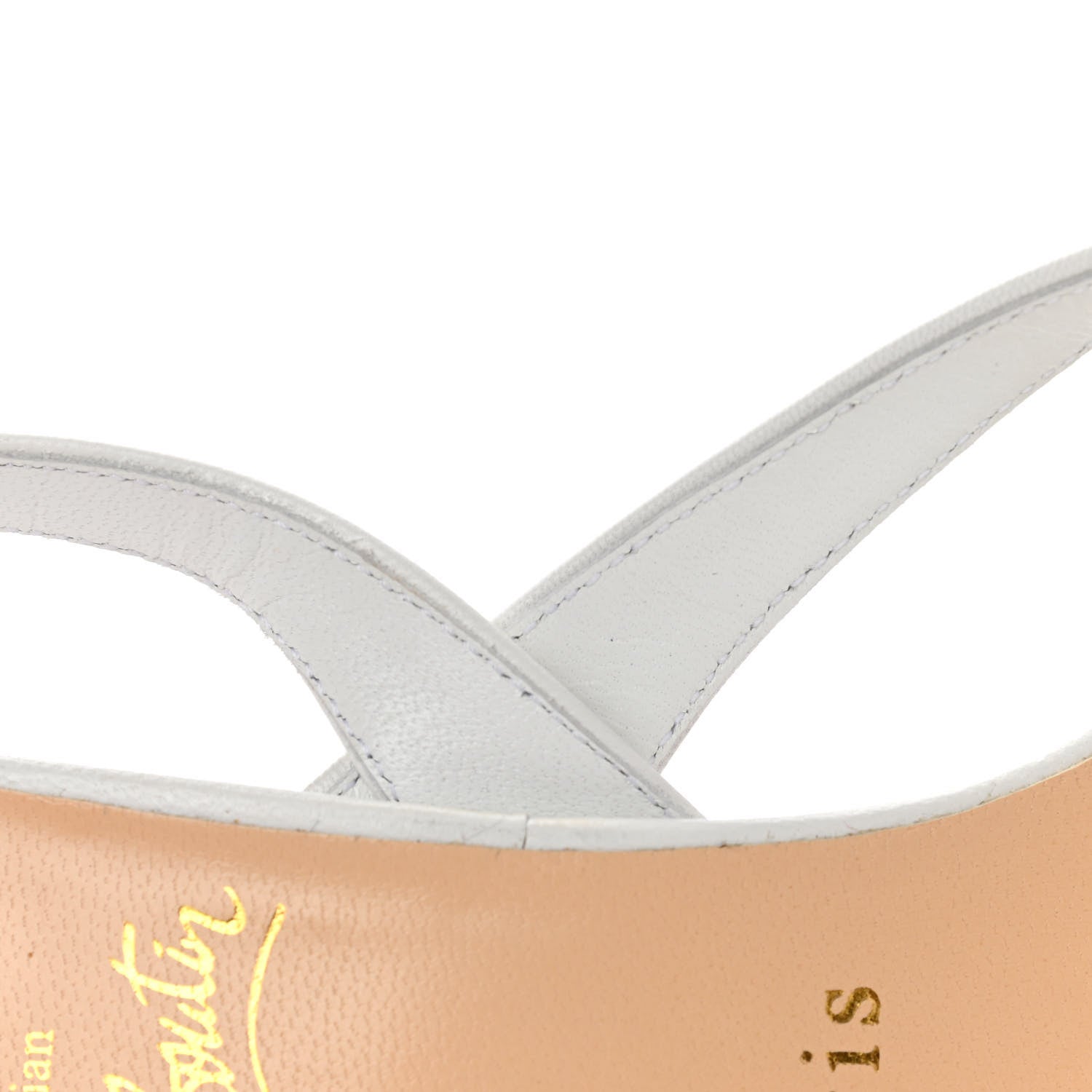 Christian Louboutin Kid Taralita 55 Thong Sandals 38 White 10 of 11