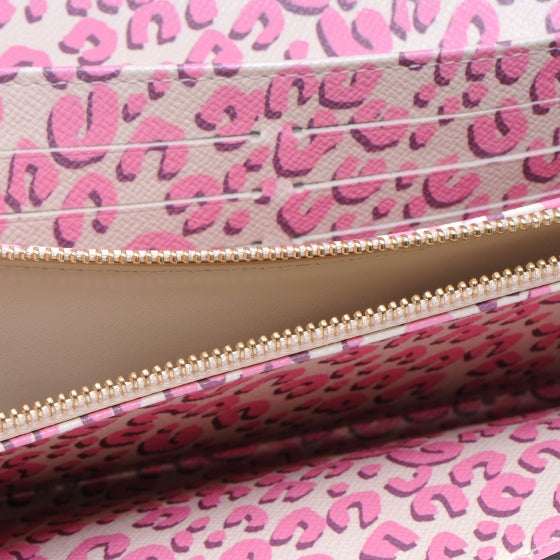 Monogram Leopard Sarah Wallet Blanc Corail