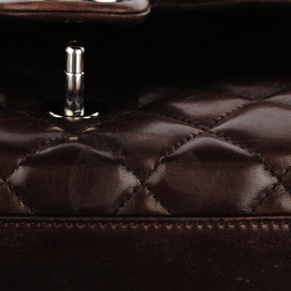 Chanel Lambskin Quilted Jumbo Kelly Flap Brown 8 of 10