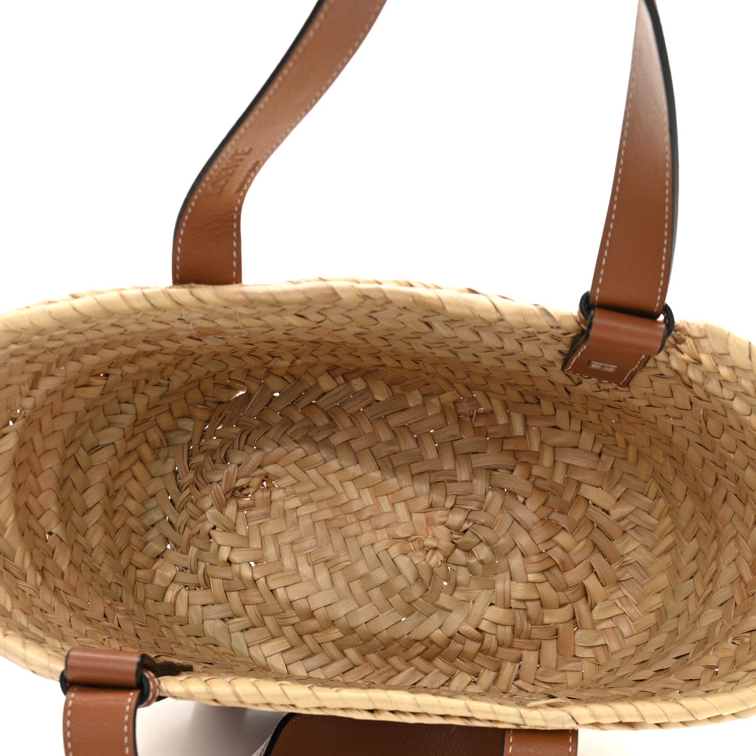 Loewe Raffia Small Basket Tote Bag Natural Tan 5 of 16