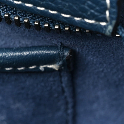 Celine Drummed Calfskin Nano Luggage Petrol 9 of 15