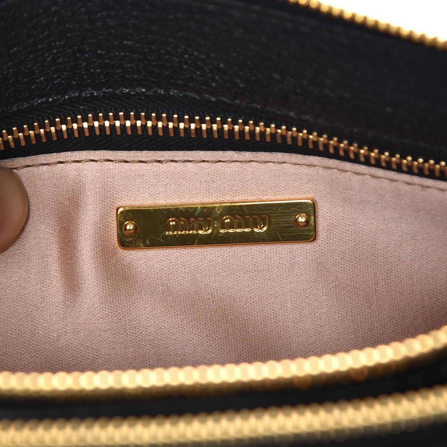 Goatskin Madras Double Zip Crossbody Bag Nero Black
