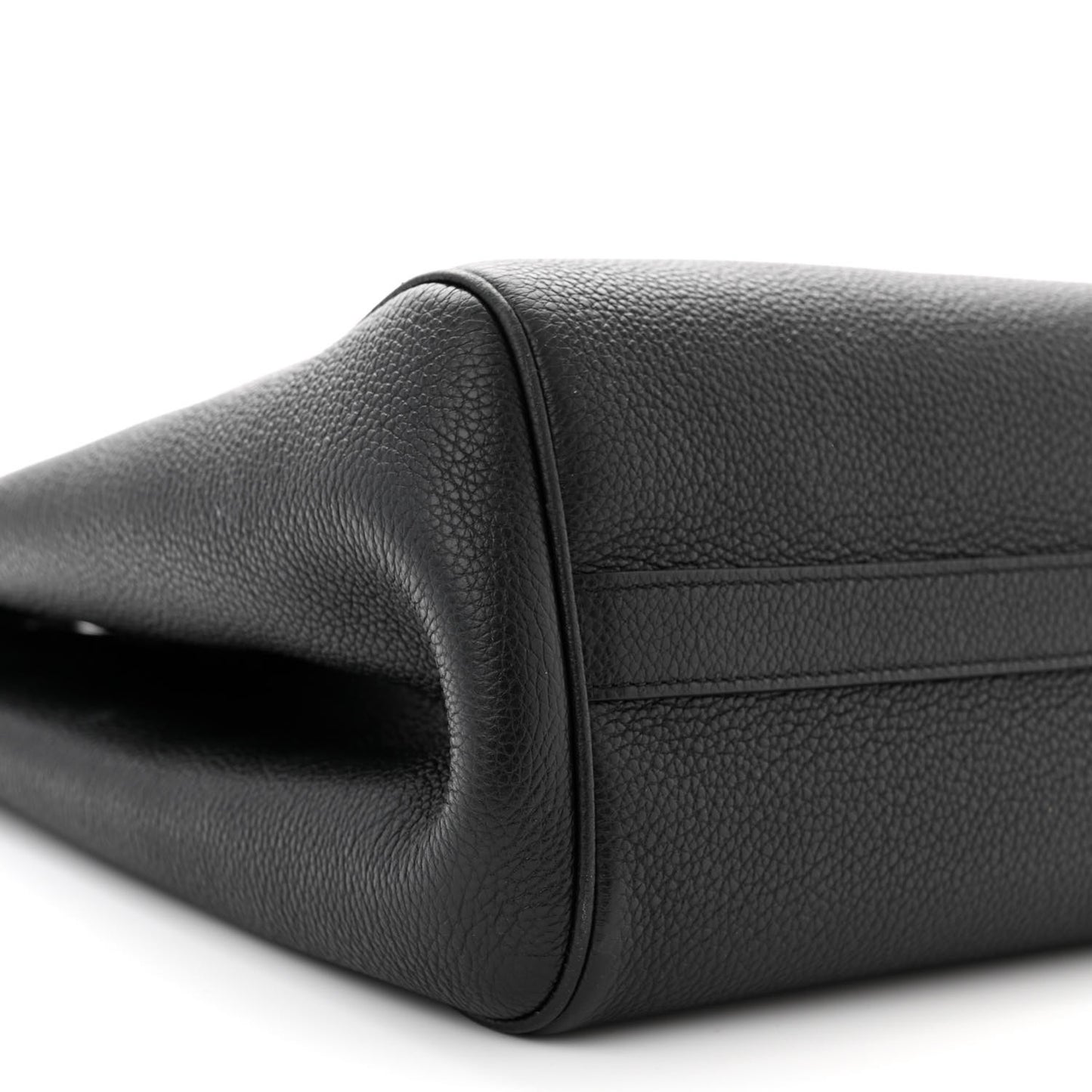 Grained Calfskin Small Folded Cabas Black