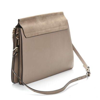 Chloe Calfskin Suede Medium Faye Shoulder Bag Motty Grey 3 of 6
