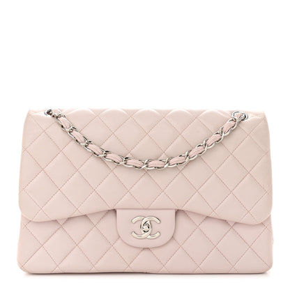 Chanel Lambskin Quilted Jumbo Double Flap Light Pink 1 of 18