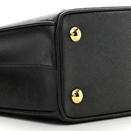 Prada Saffiano Lux Mini Galleria Double Zip Tote Black 8 of 10