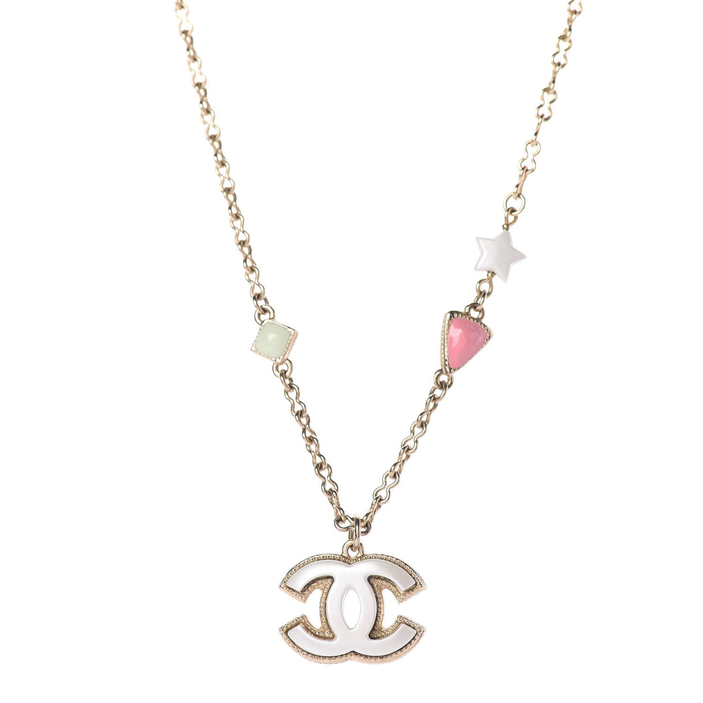 Resin CC Star CC Necklace Gold