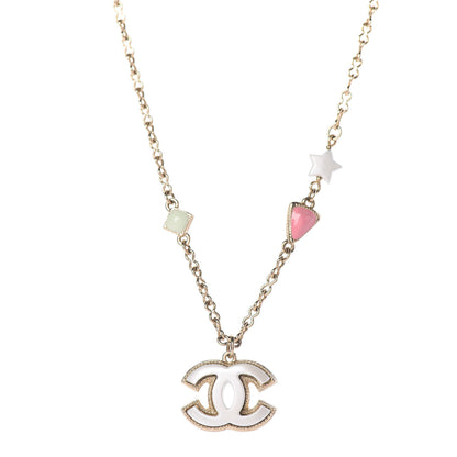 Chanel Resin CC Star CC Necklace Gold 1 of 7