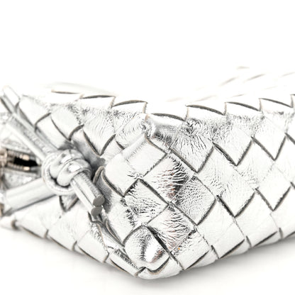 Bottega Veneta Metallic Nappa Intrecciato Mini Loop Camera Bag Silver 7 of 9