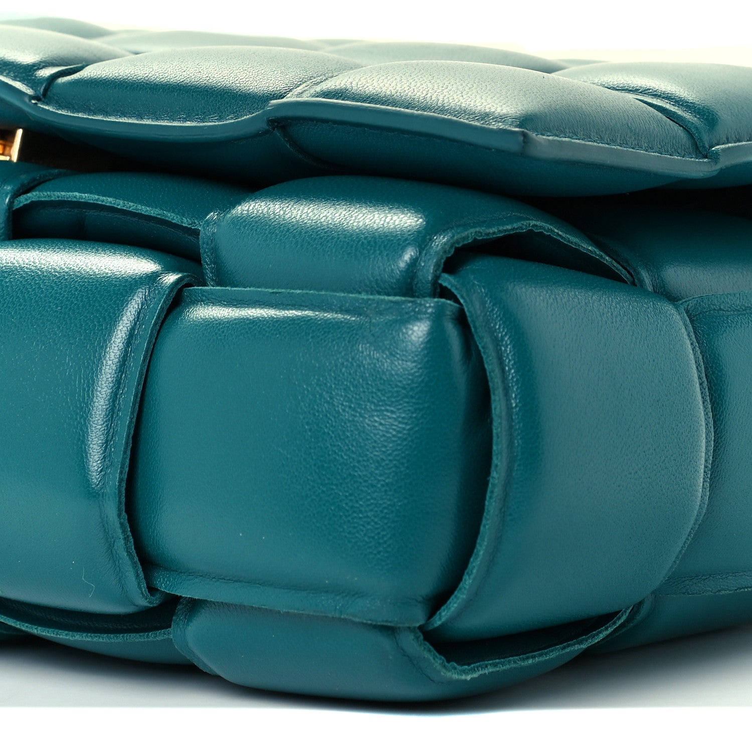 Bottega Veneta Lambskin Maxi Intreccio Padded Chain Cassette Crossbody Bag Mallard 12 of 12