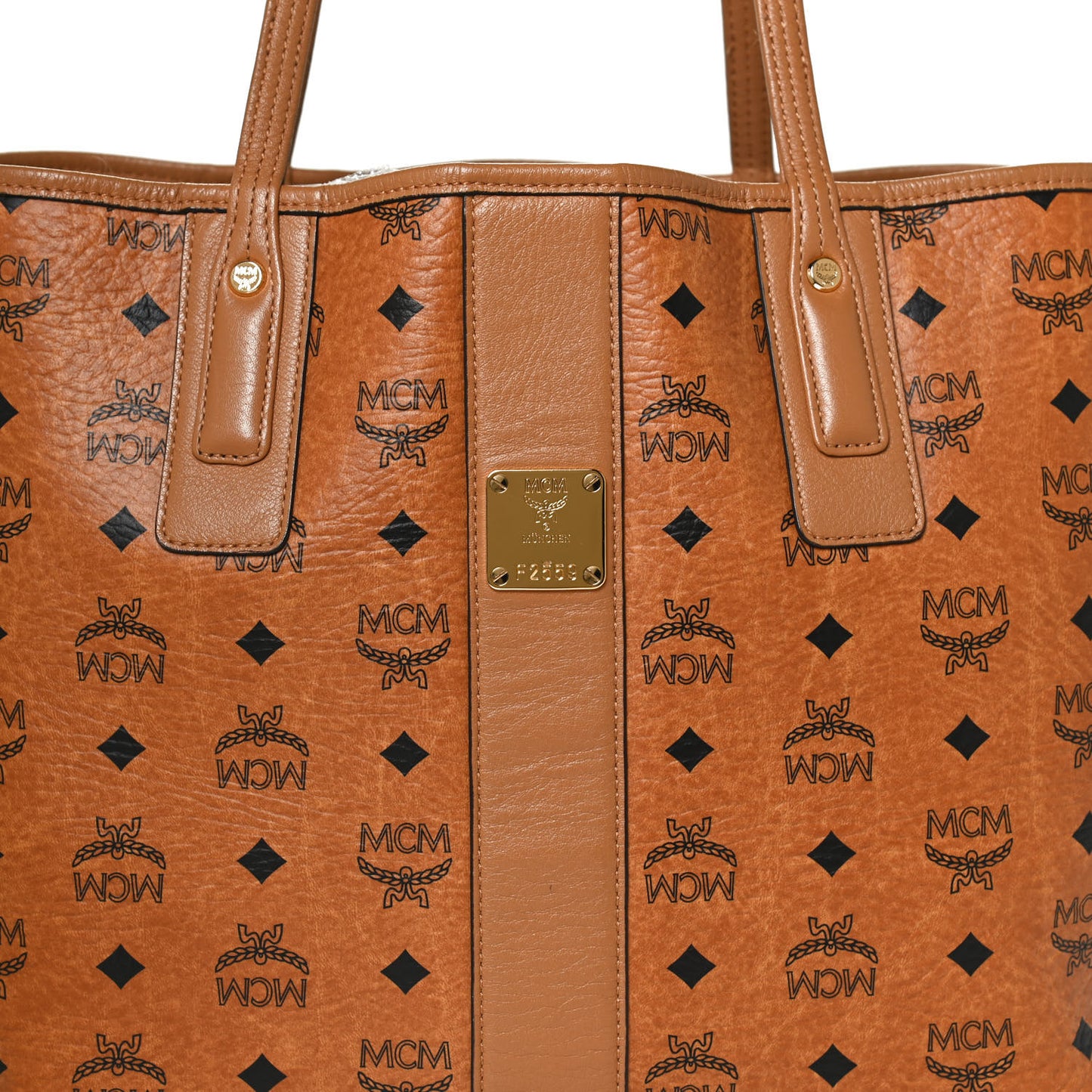 Visetos Medium Liz Reversible Shopper Tote Cognac