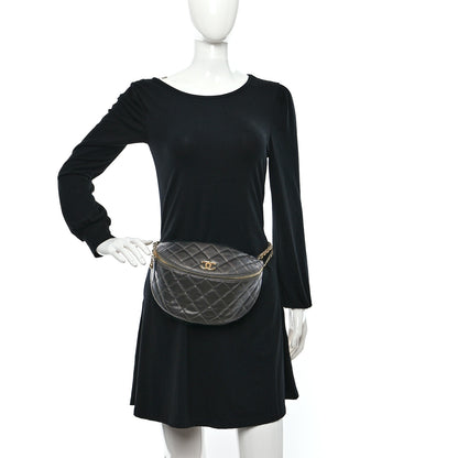 Chanel Metallic Calfskin Pearl Quilted CC Belt Bag Ruthenium 2 of 10