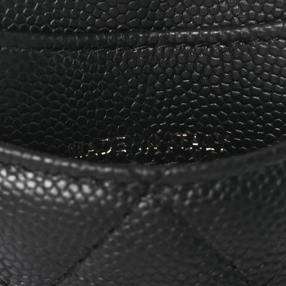 Chanel Caviar Quilted Card Holder On Chain Black 7 of 12