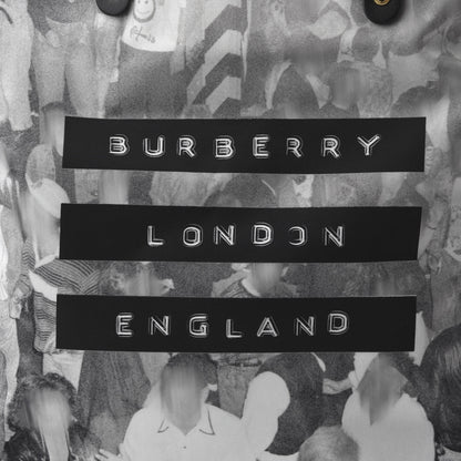 Burberry Nylon Rave Print Flat Tote Bag Black 9 of 9