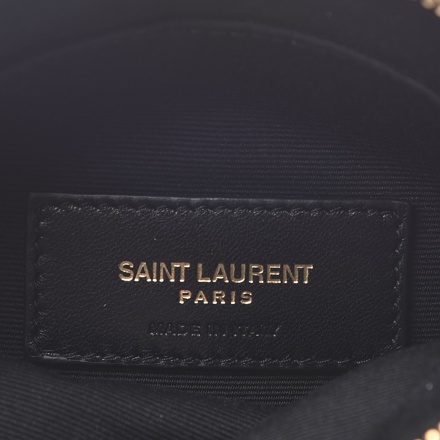 Saint Laurent Grain De Poudre Chevron Monogram Bill Pouch Cork 7 of 7