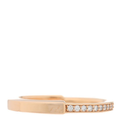 Tiffany 18K Rose Gold Diamond Lock Ring 55 7.25 1 of 6