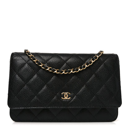 Chanel Caviar Quilted Wallet on Chain WOC Black 1 of 11