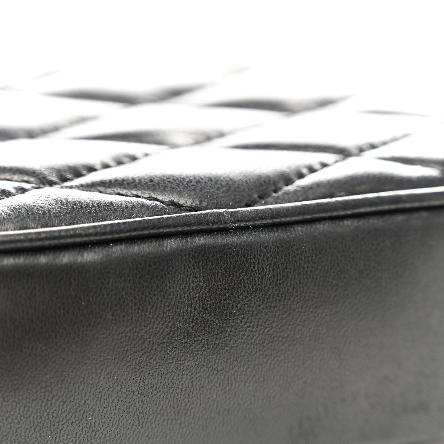 Lambskin Quilted Lolita Cosmetic Pouch Black