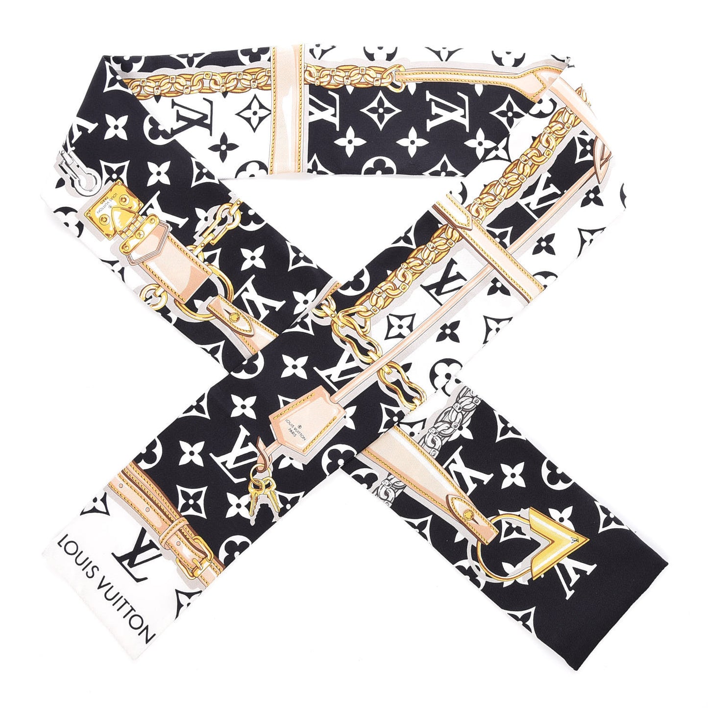 Silk Monogram Confidential Bandeau Black