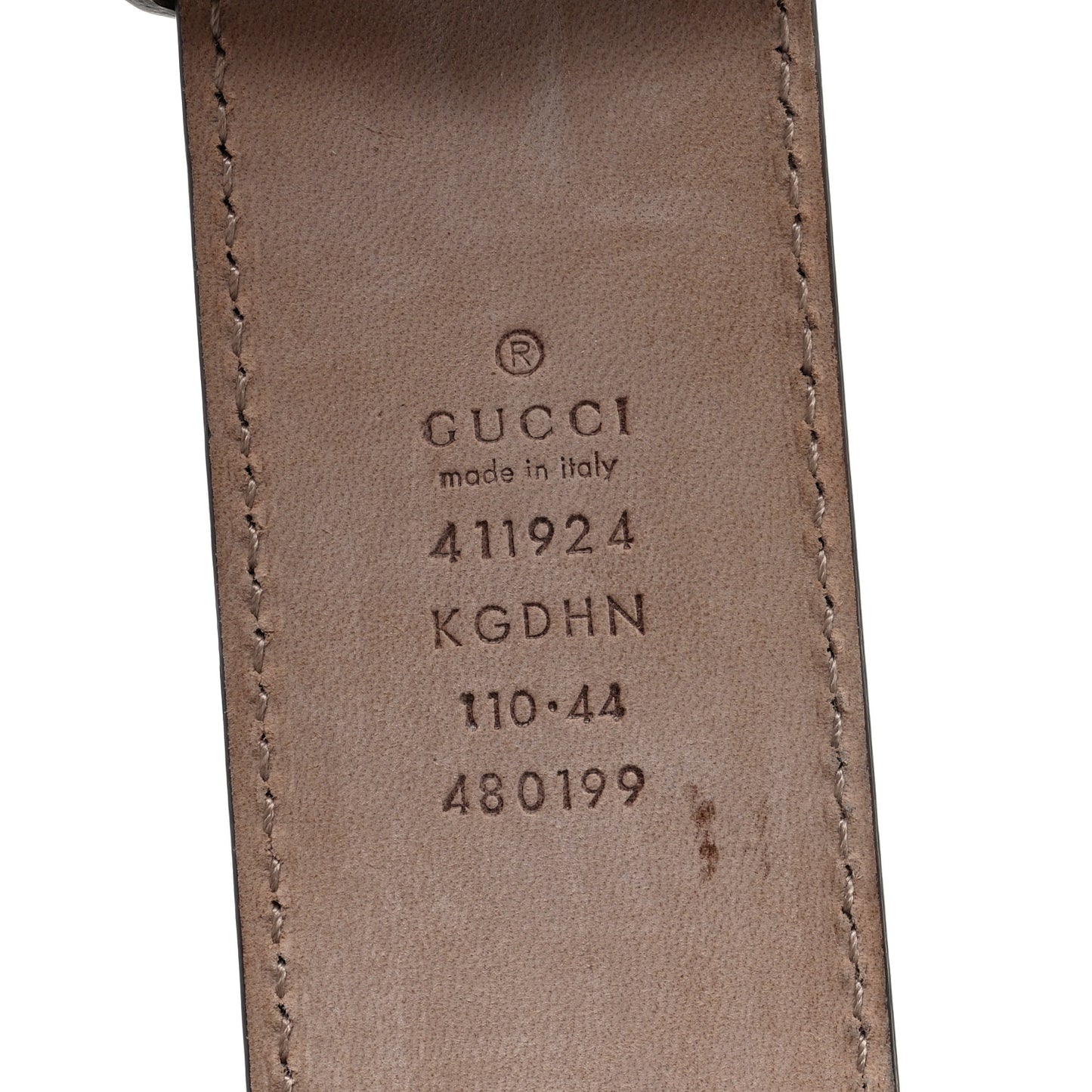 GG Supreme Monogram Selleria Calfskin Interlocking G 40mm Belt 110 44 Beige Ebony Cocoa