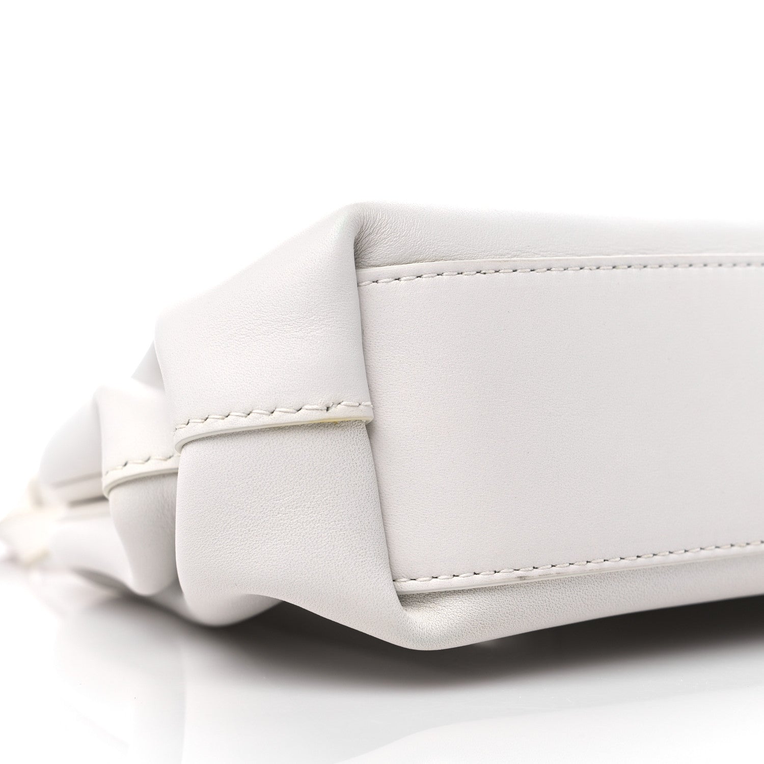 Bottega Veneta Calfskin The Point Triangle Bag Chalk 7 of 12