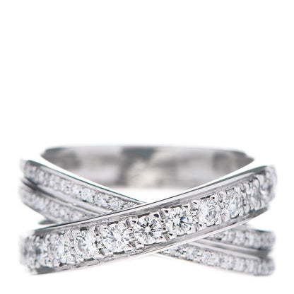 Cartier 18K White Gold Diamond Etincelle de Cartier Ring 49 4.75 1 of 7