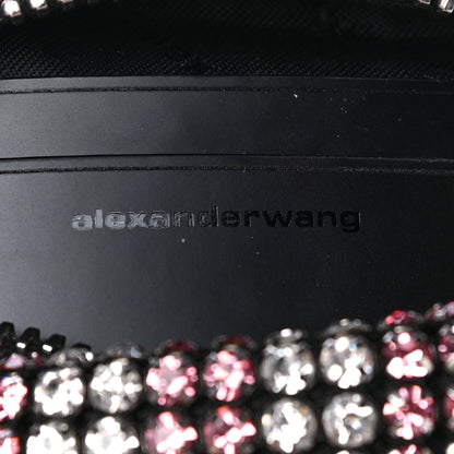 Alexander Wang Mesh Crystal Rhinestone Mini Heiress Pouch Pink Silver 5 of 9
