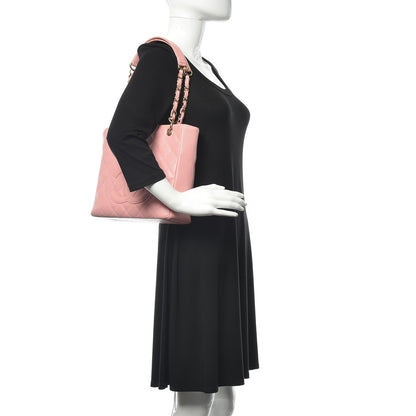 Chanel Caviar Quilted Petit Shopping Tote PST Pink 2 of 12