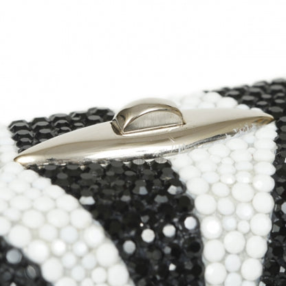 Judith Leiber Crystal Starburst Clutch Black White 6 of 9