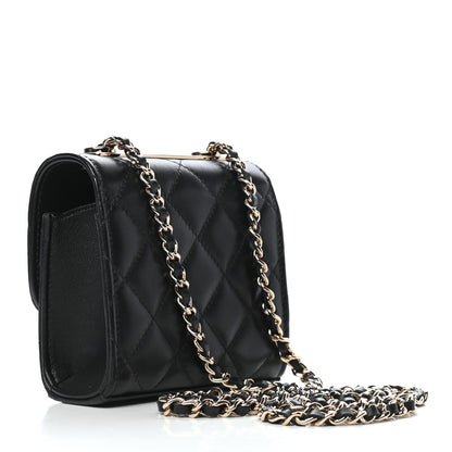 Chanel Lambskin Quilted Mini Trendy CC Chain Wallet Black 3 of 9