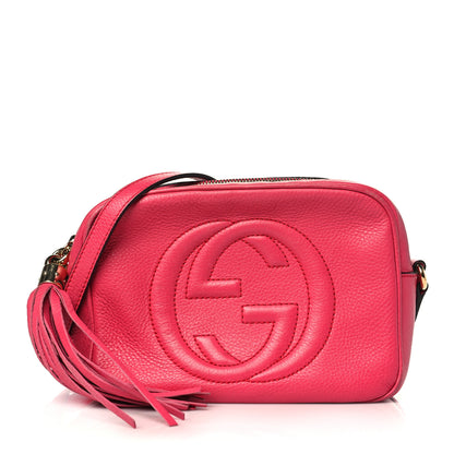 Gucci Pebbled Calfskin Small Soho Disco Bag Fuchsia 1 of 12