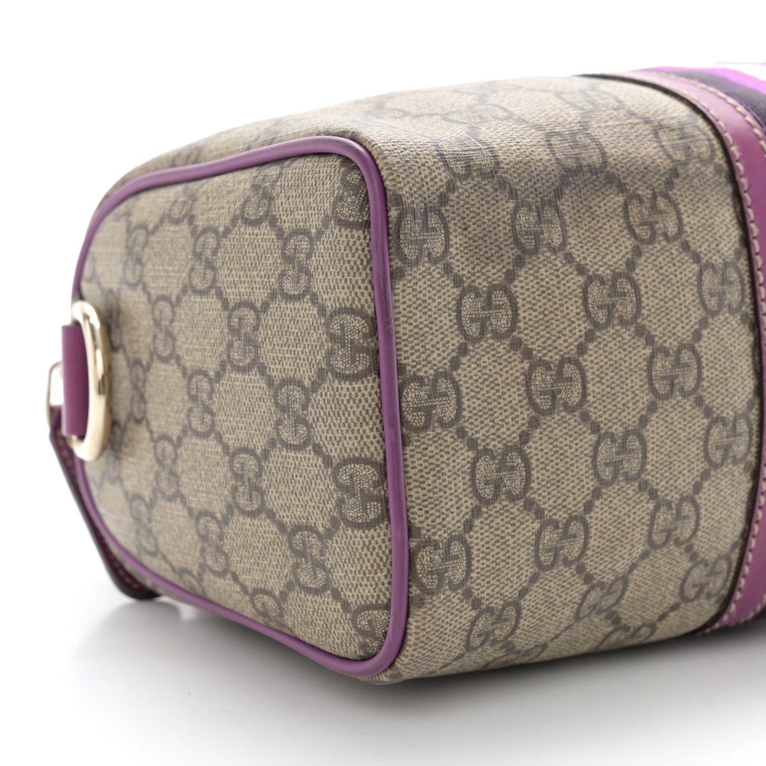 Gucci Monogram Vintage Web Small Boston Purple 9 of 12