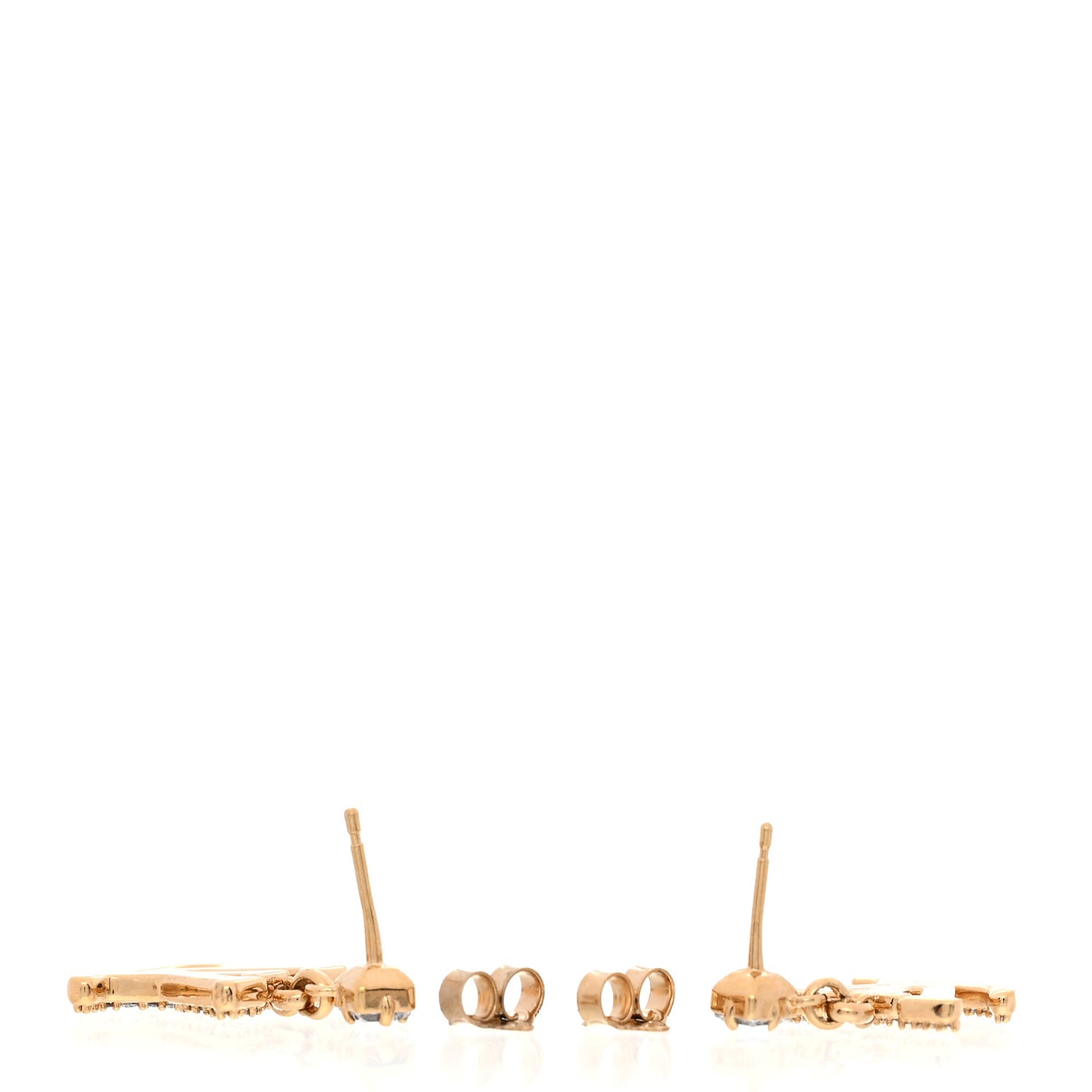 Crystal Lady LV Earrings Gold