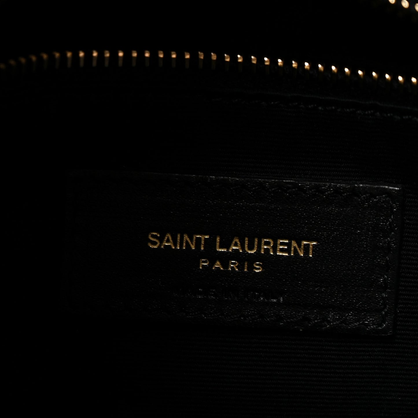 Suede Y Quilted Monogram Medium Loulou Chain Satchel Black