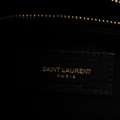 Saint Laurent Suede Y Quilted Monogram Medium Loulou Chain Satchel Black 6 of 13