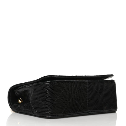 Chanel Lizard Quilted Small Single Flap Black 4 of 12