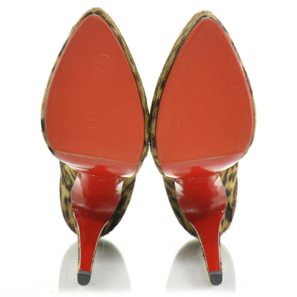 Christian Louboutin Calf Hair Leopard Print Daf Booty 160 Ankle Boots 38 6 of 8