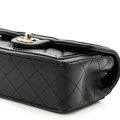 Chanel Lambskin Patent Calfskin Mini Flap Bag Black 10 of 10