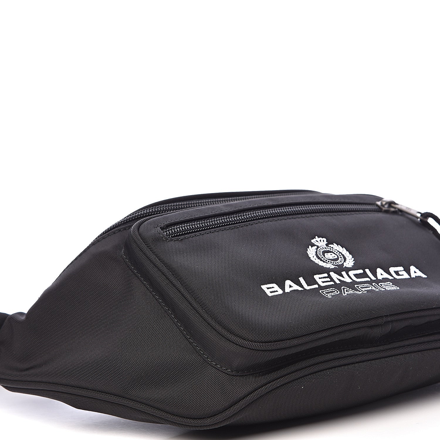 Balenciaga Nylon Crest Logo Embroidered Explorer Beltpack Black 9 of 11