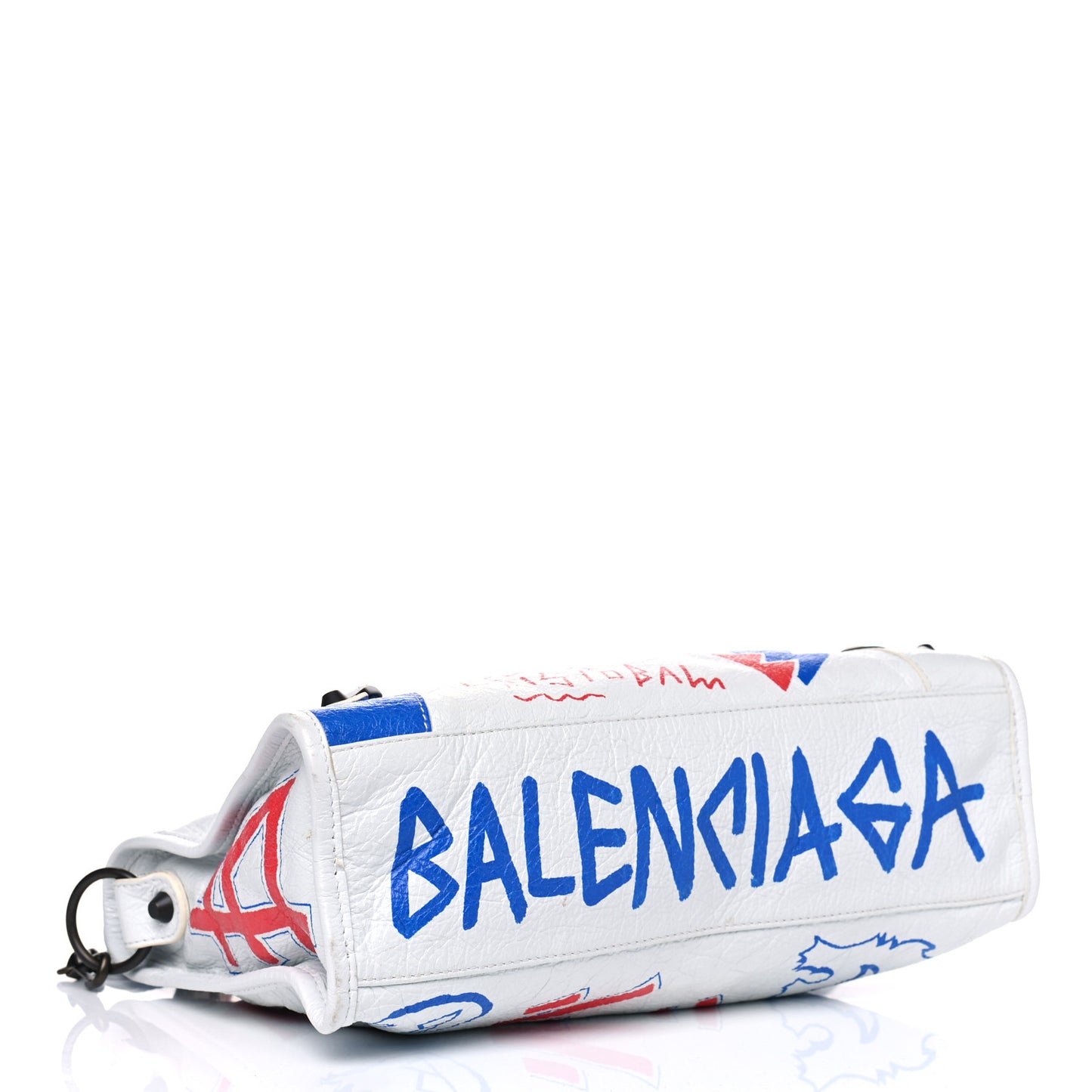 Agneau Graffiti All Over Classic Hardware S City White Bleu Rouge