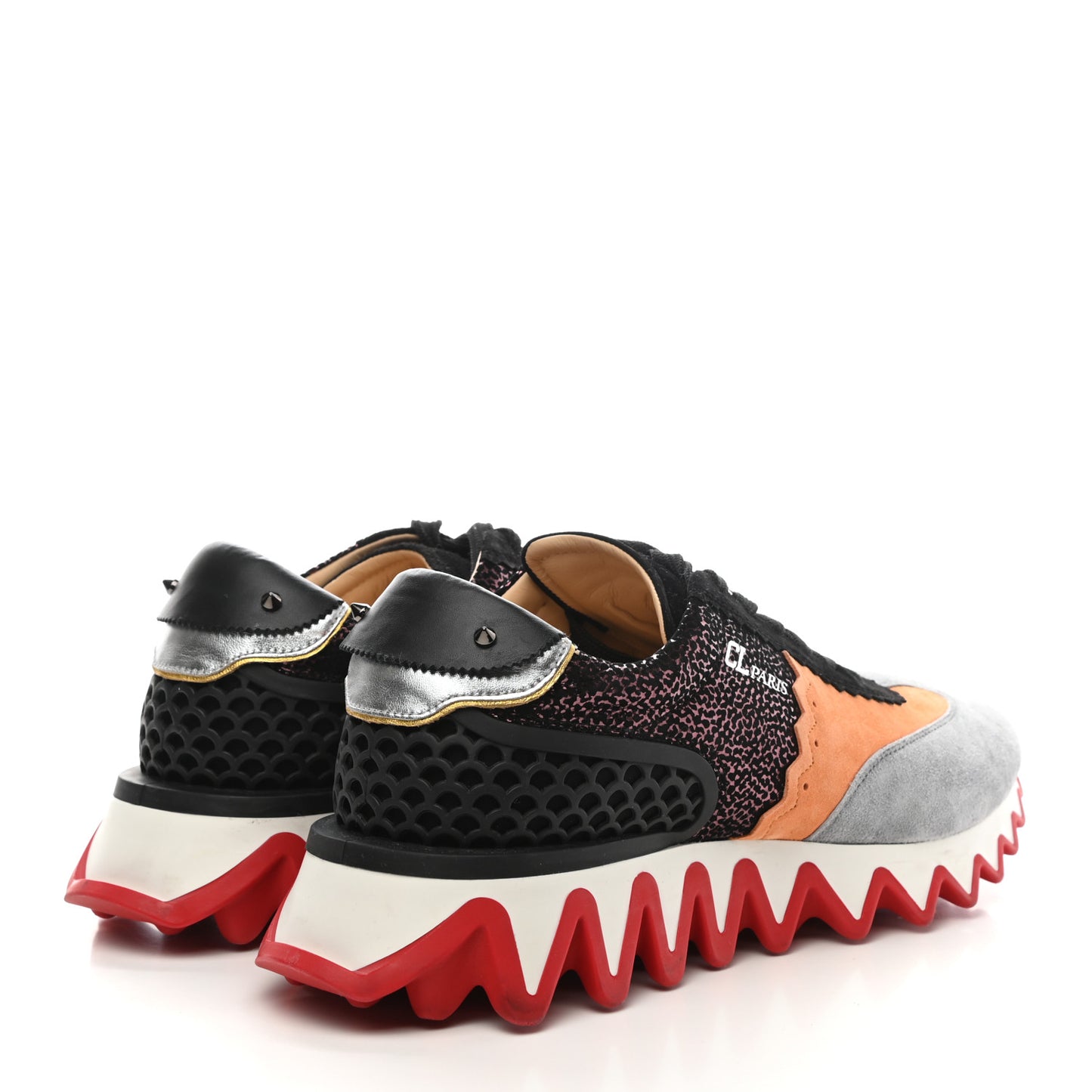 Suede Mens Loubishark Sneakers 43.5 Multicolor