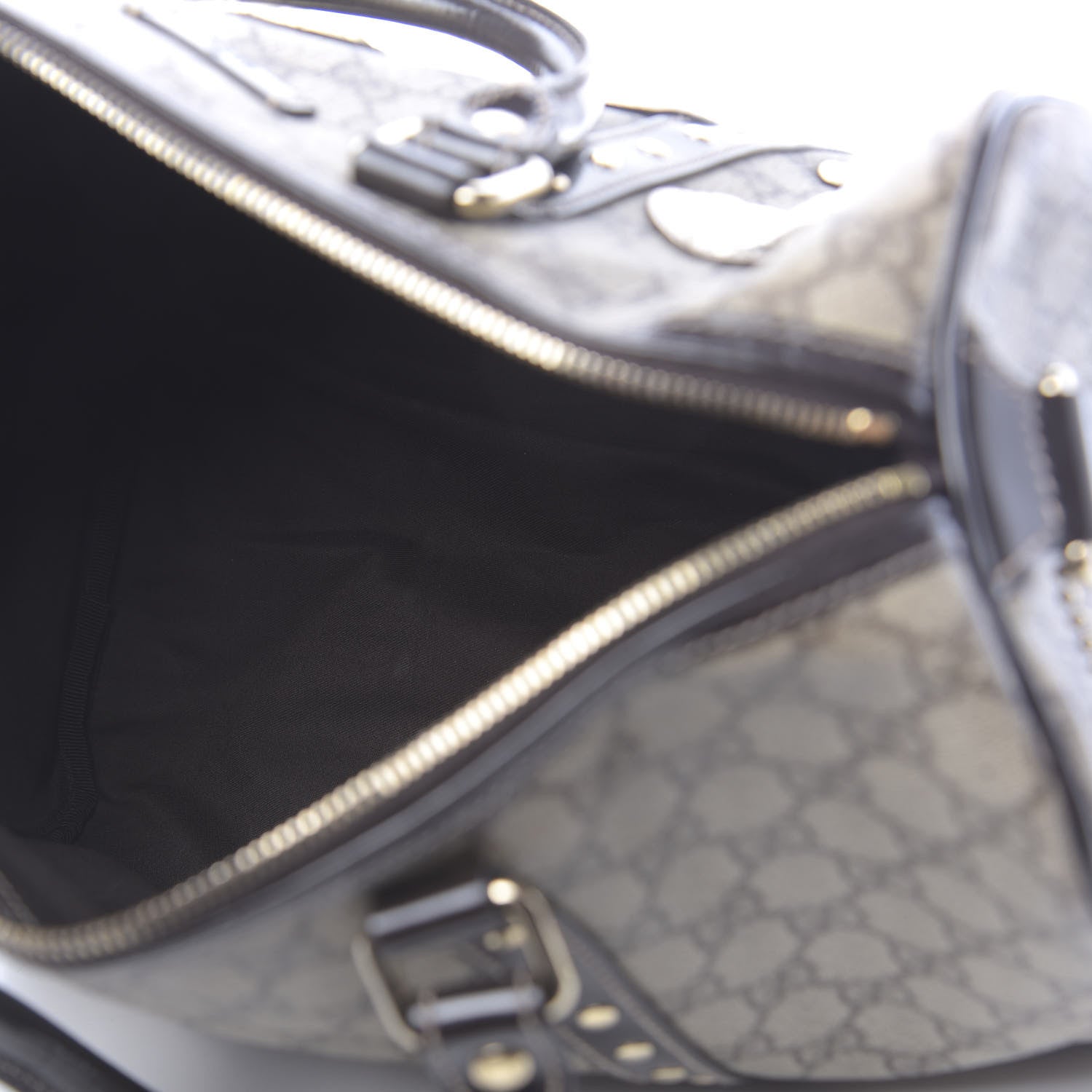 Gucci Monogram Guccissima Hearts Studded Medium Joy Boston Dark Brown 5 of 10