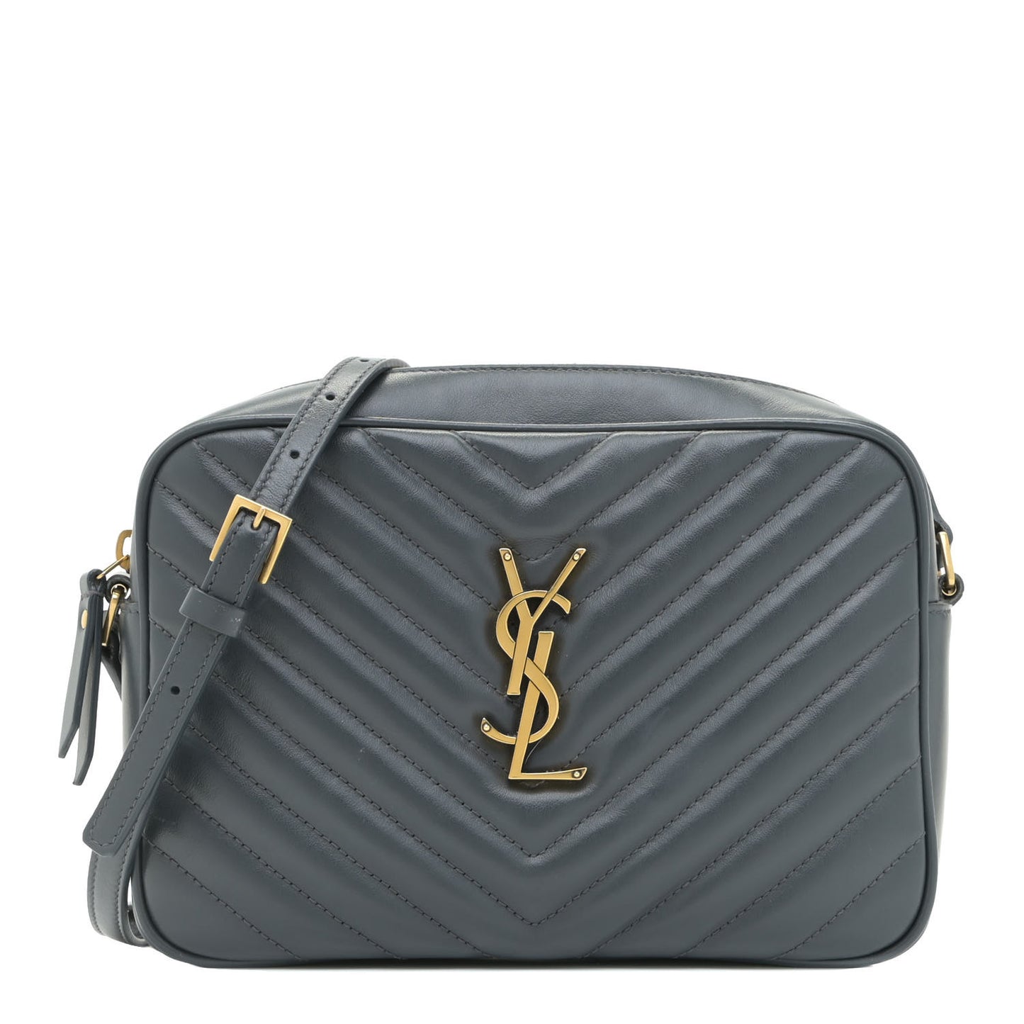 Calfskin Matelasse Monogram Lou Camera Bag Dark Smog